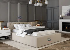 Nova Chesterfield Ottoman Bed With Luxury Headboard Vizbeds