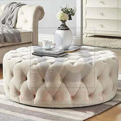 Luxury Round Coffee Table Foot Stool Vizbeds