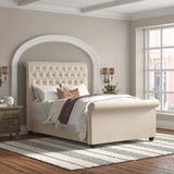 Madox Upholstered Sleigh Bed Frame Vizbeds