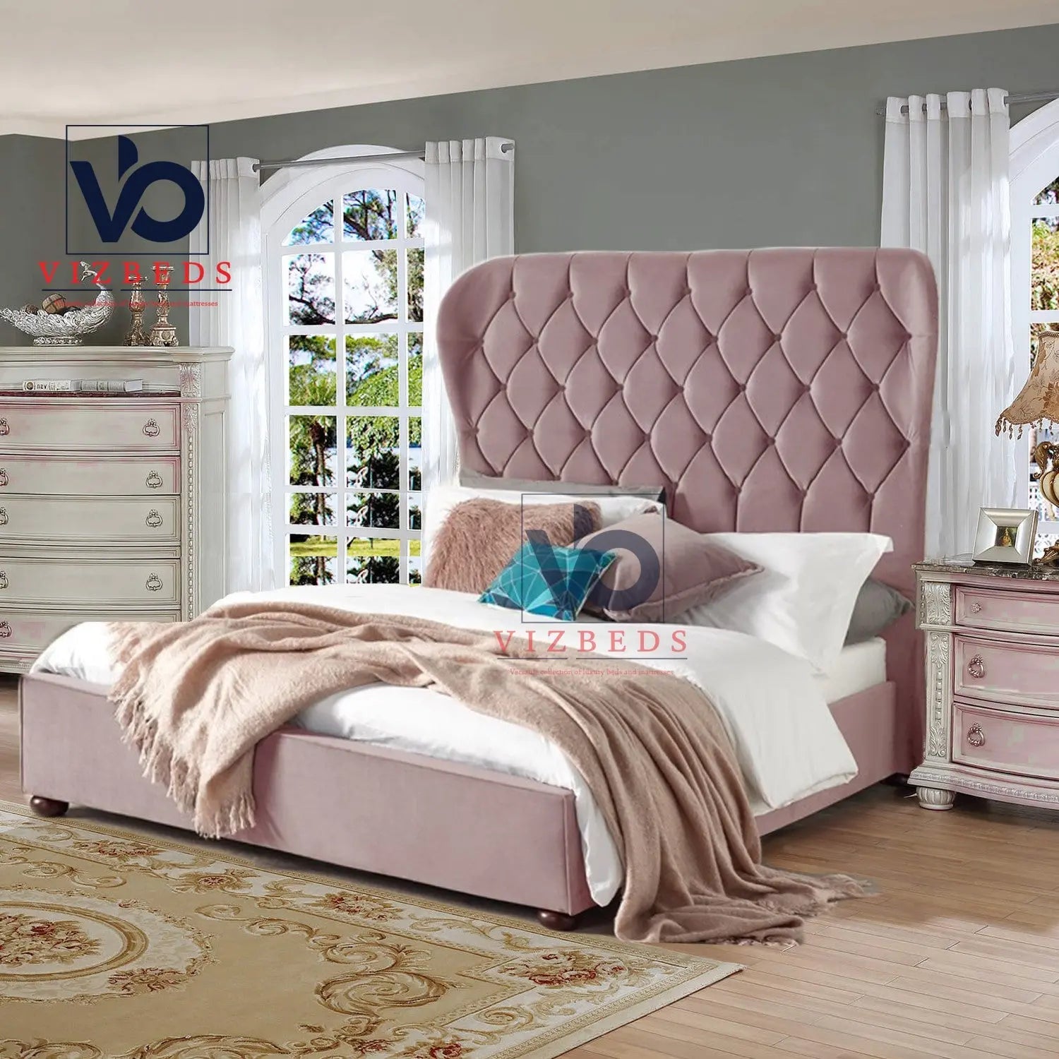 Birlea Berlin Upholstered Bed Frame Vizbeds