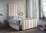 IGel Luxury Upholstered Bed With Extended Headboard Vizbeds