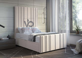 IGel Luxury Upholstered Bed With Extended Headboard Vizbeds