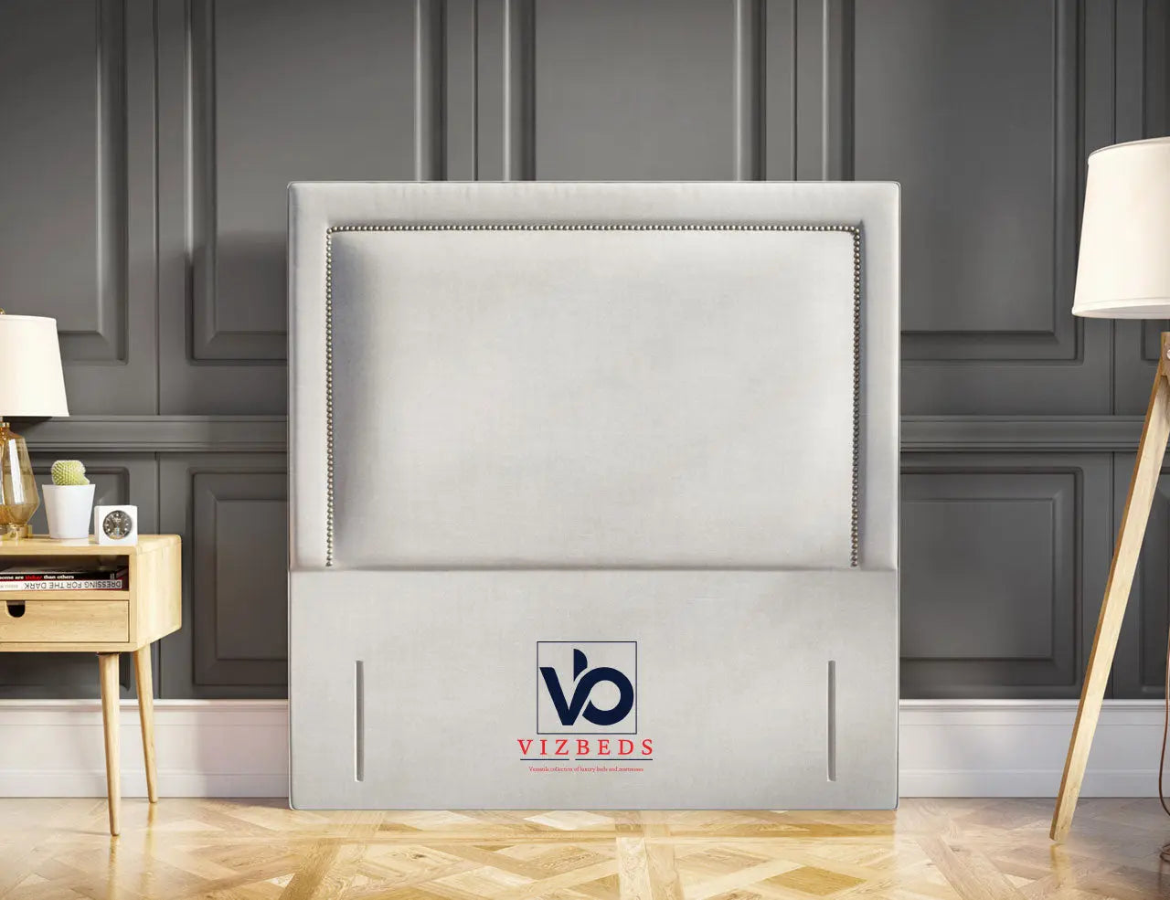 Queens Storage Ottoman Divan Bed With Luxury Headboard Vizbeds