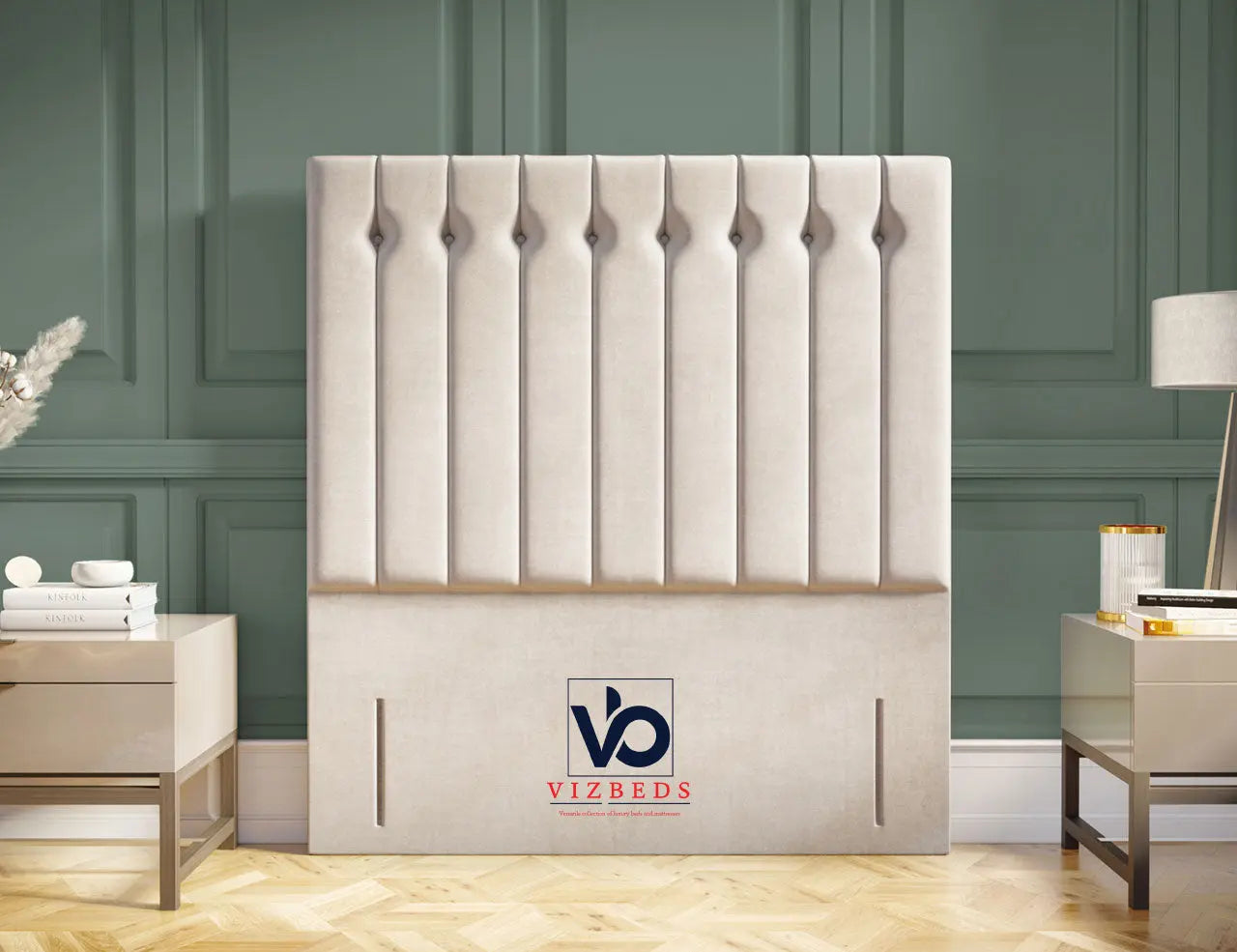 Starla Ottoman Storage Divan Bed With Luxury Headboard Vizbeds