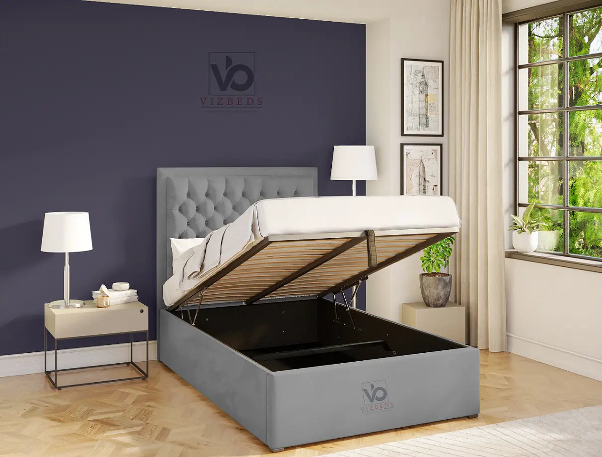Virage Ottoman Upholstered Bed Frame Vizbeds Virage Ottoman Upholstered Bed Frame Vizbeds