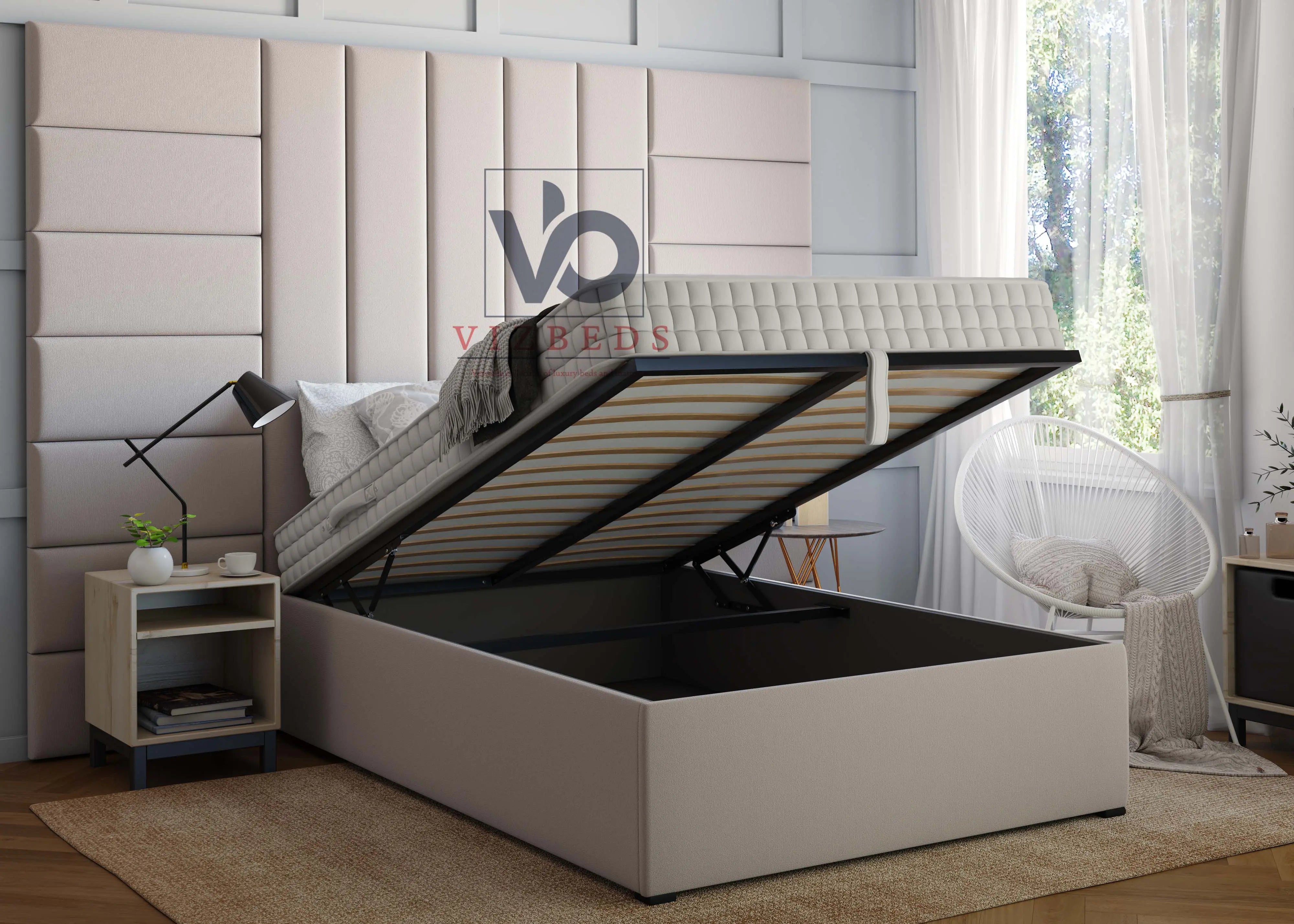 Casablanca Luxury Bed With Extended Headboard Vizbeds