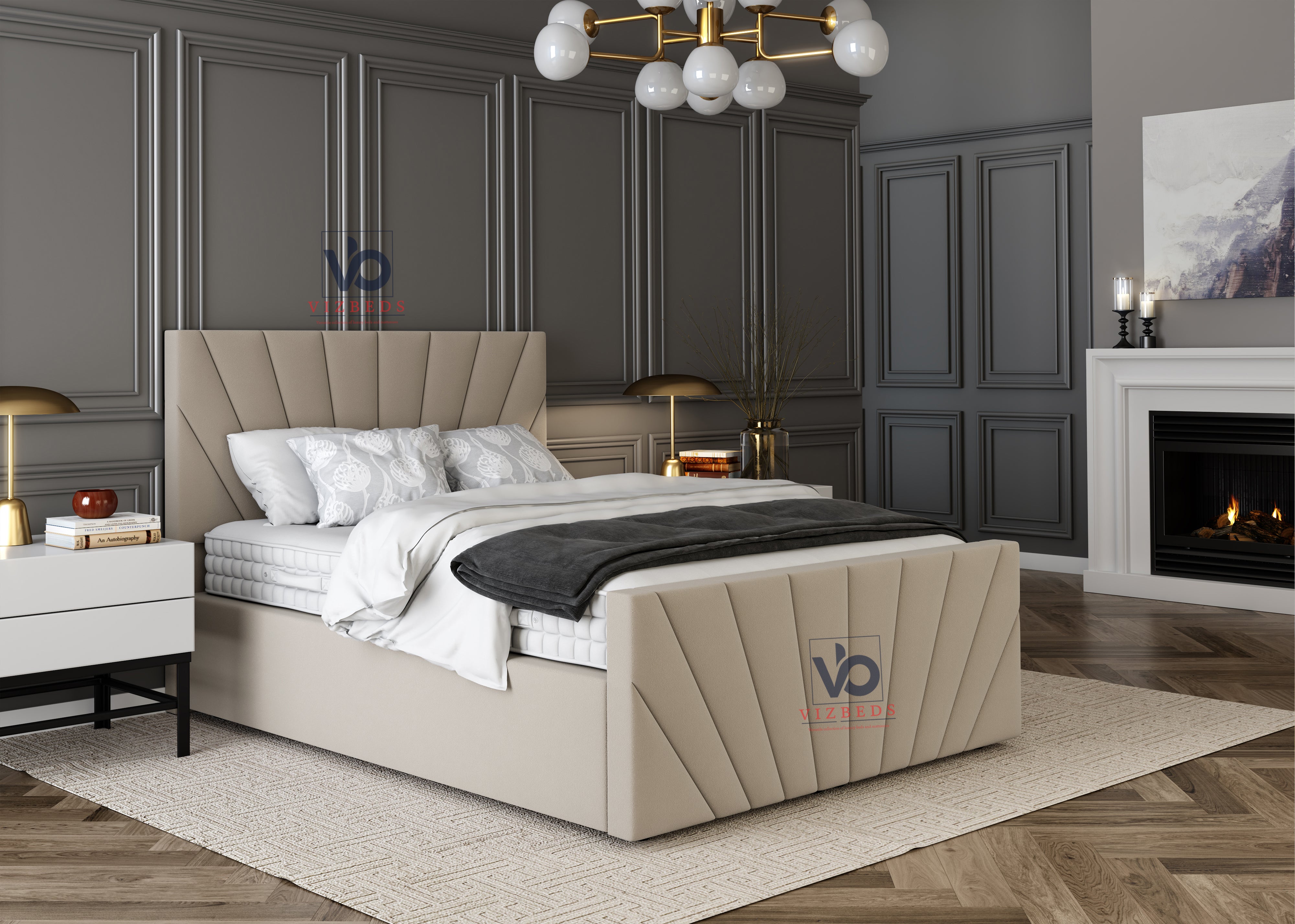 The Sunrise Bed With Luxury Headboard