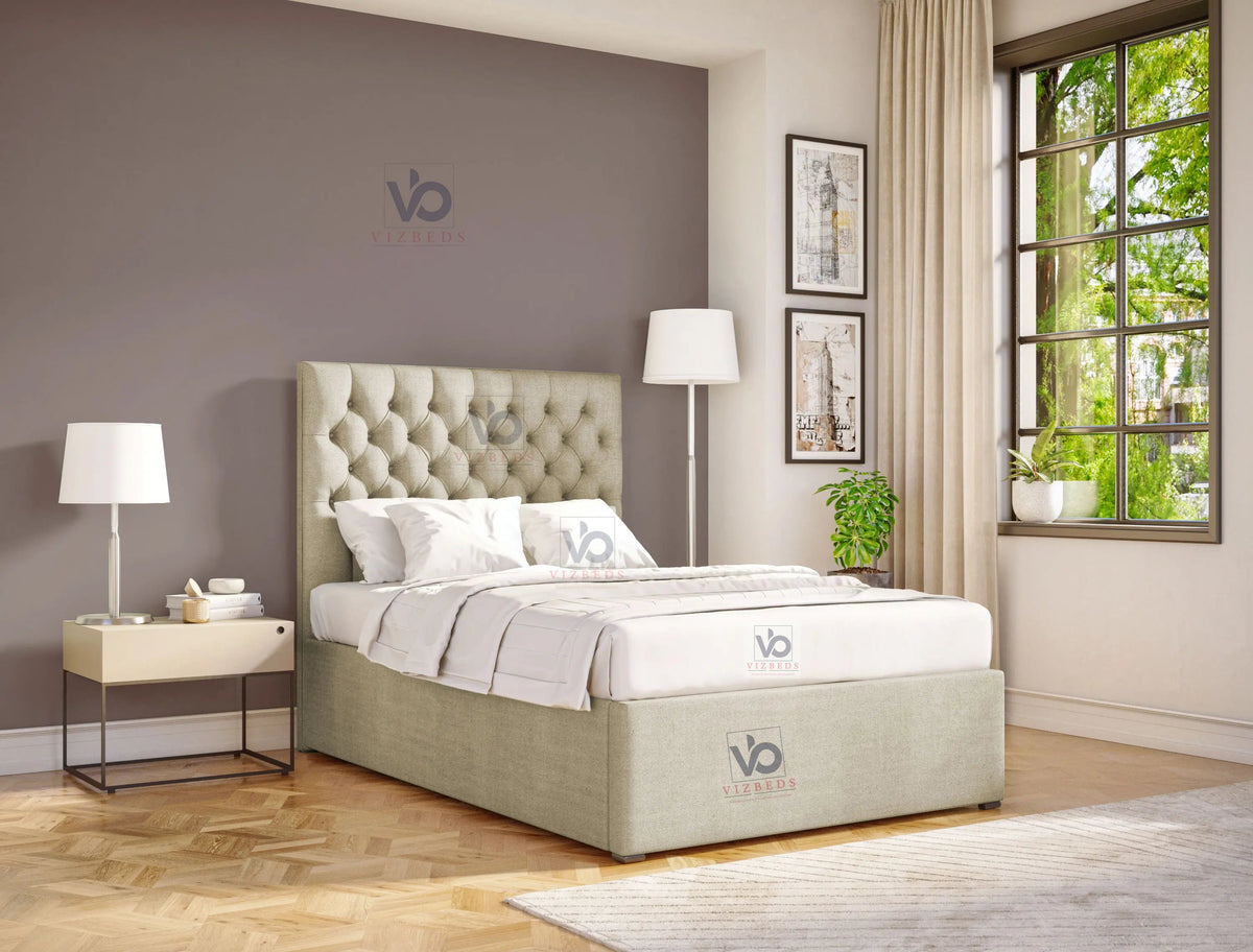 Aramis Upholstered Ottoman Bed Frame Vizbeds