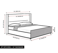 Venice Winged Divan Bed Set With Luxury Headboard Vizbeds