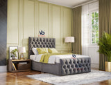 009 Chesterfield Plus Storage Ottoman Bed + Free 54" Luxury Headboard