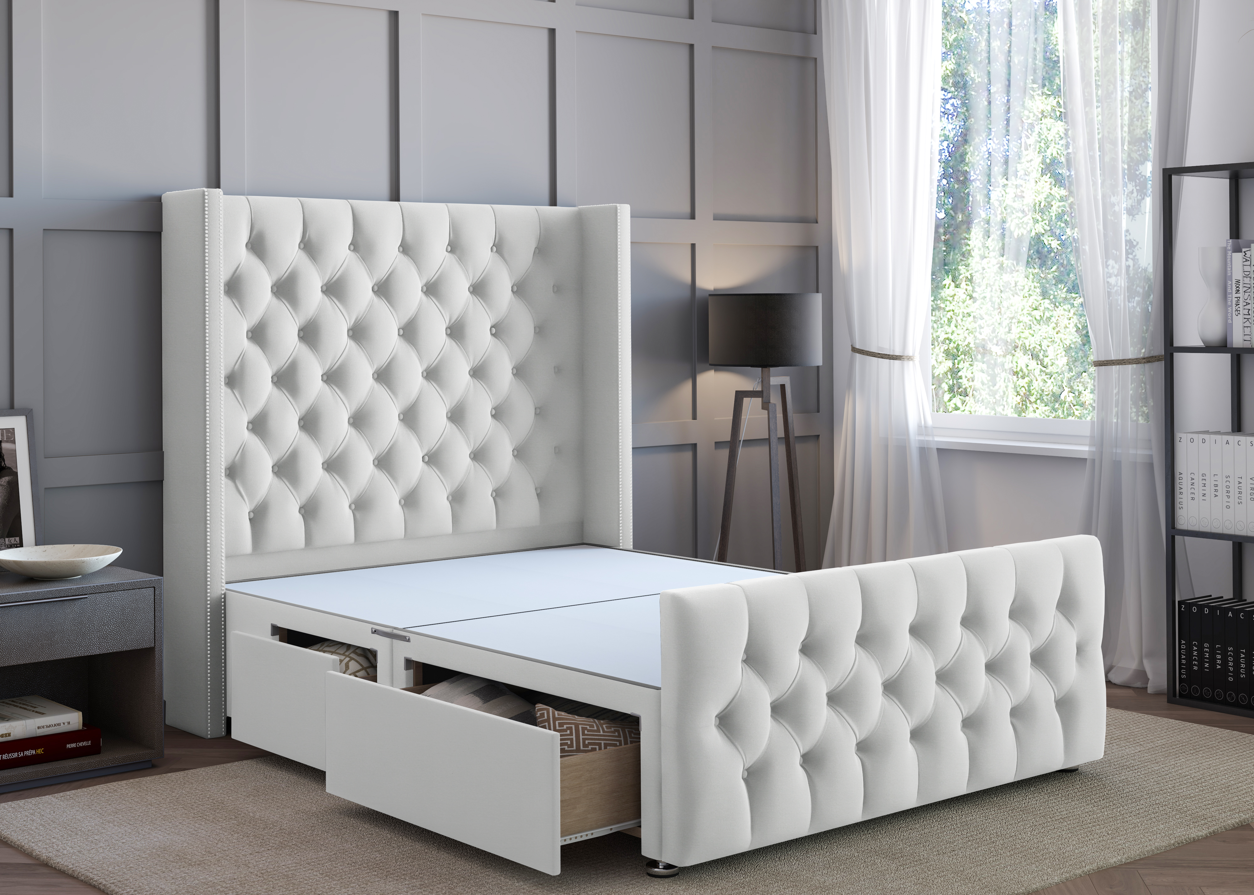 The Sydney Divan Bed Set With Luxury Headboard