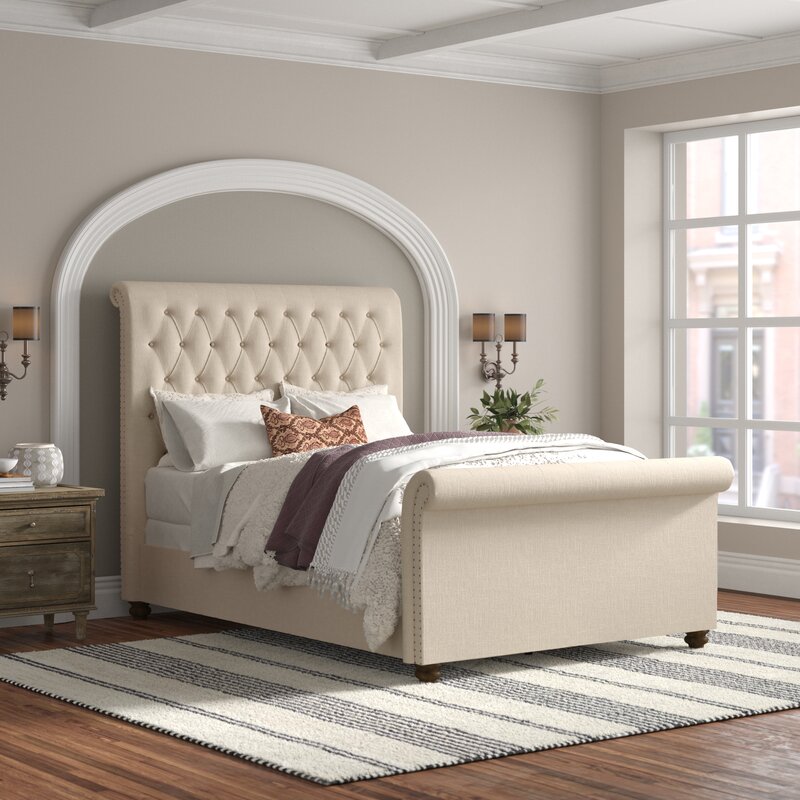 Madox Upholstered Sleigh Bed Frame
