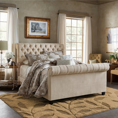 Wilson Upholstered Ottoman Bed Frame Vizbeds
