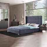 Insignia Upholstered Winged Bed Frame