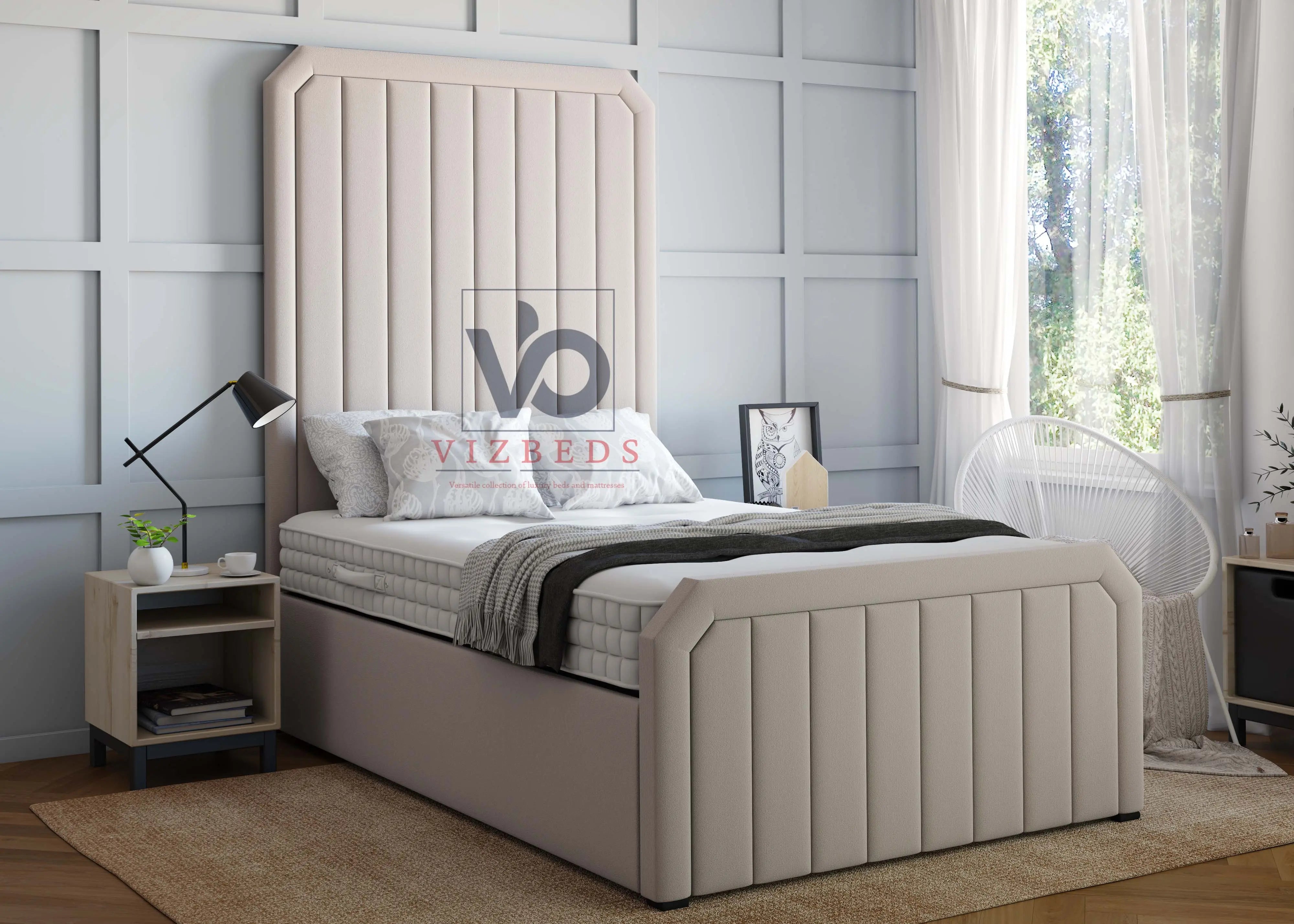 Hyponos Luxury Bed With Extended Headboard
