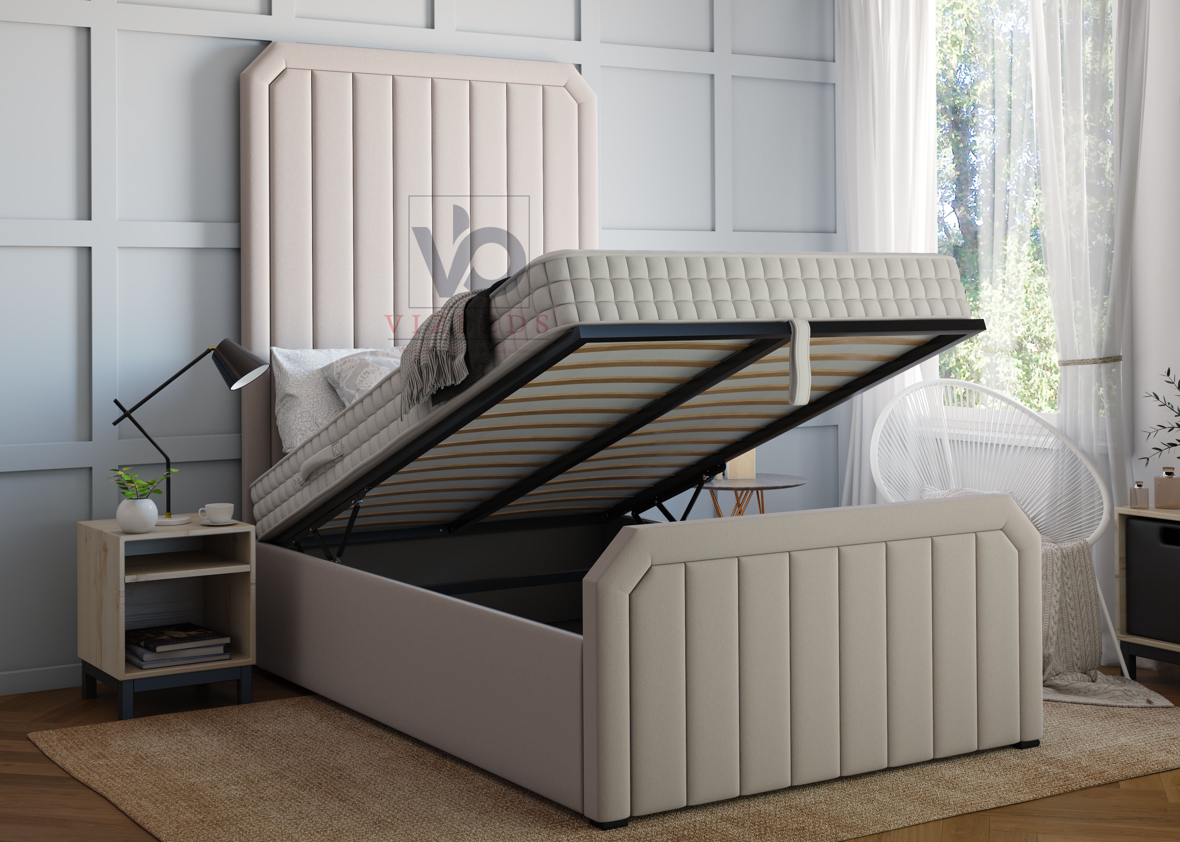 Hyponos Luxury Bed With Extended Headboard