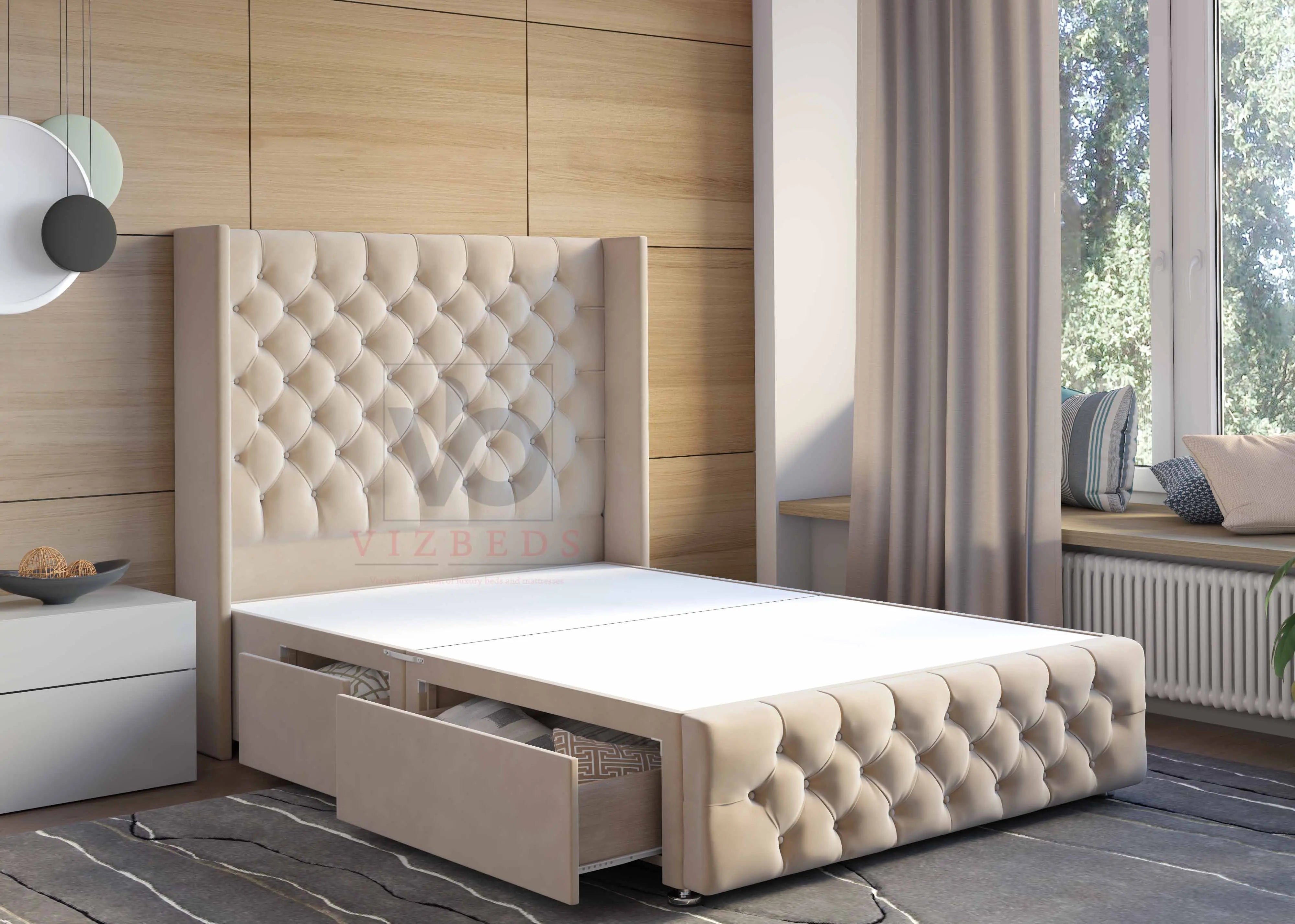 Kendal Divan Bed Set With Luxury Headboard