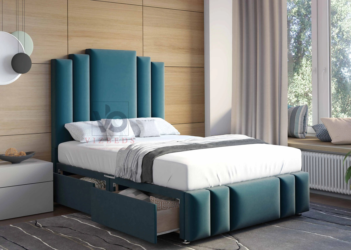 Arizona Designer Cheap Double Divan Beds With Headboard - Vizbeds