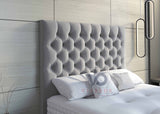 Salvia Divan Bed Set With Luxury Headboard Vizbeds