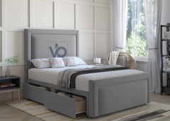 The Laurence Divan Bed Set With Luxury Headboard Vizbeds