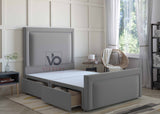 Luxury Queens Divan Bed Set With Luxury Headboard Vizbeds