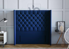 Milano Chesterfield Winged Divan Bed Set With Headboard Vizbeds