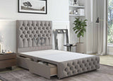 Salvia Designer Divan Bed Set With Luxury Headboard Vizbeds