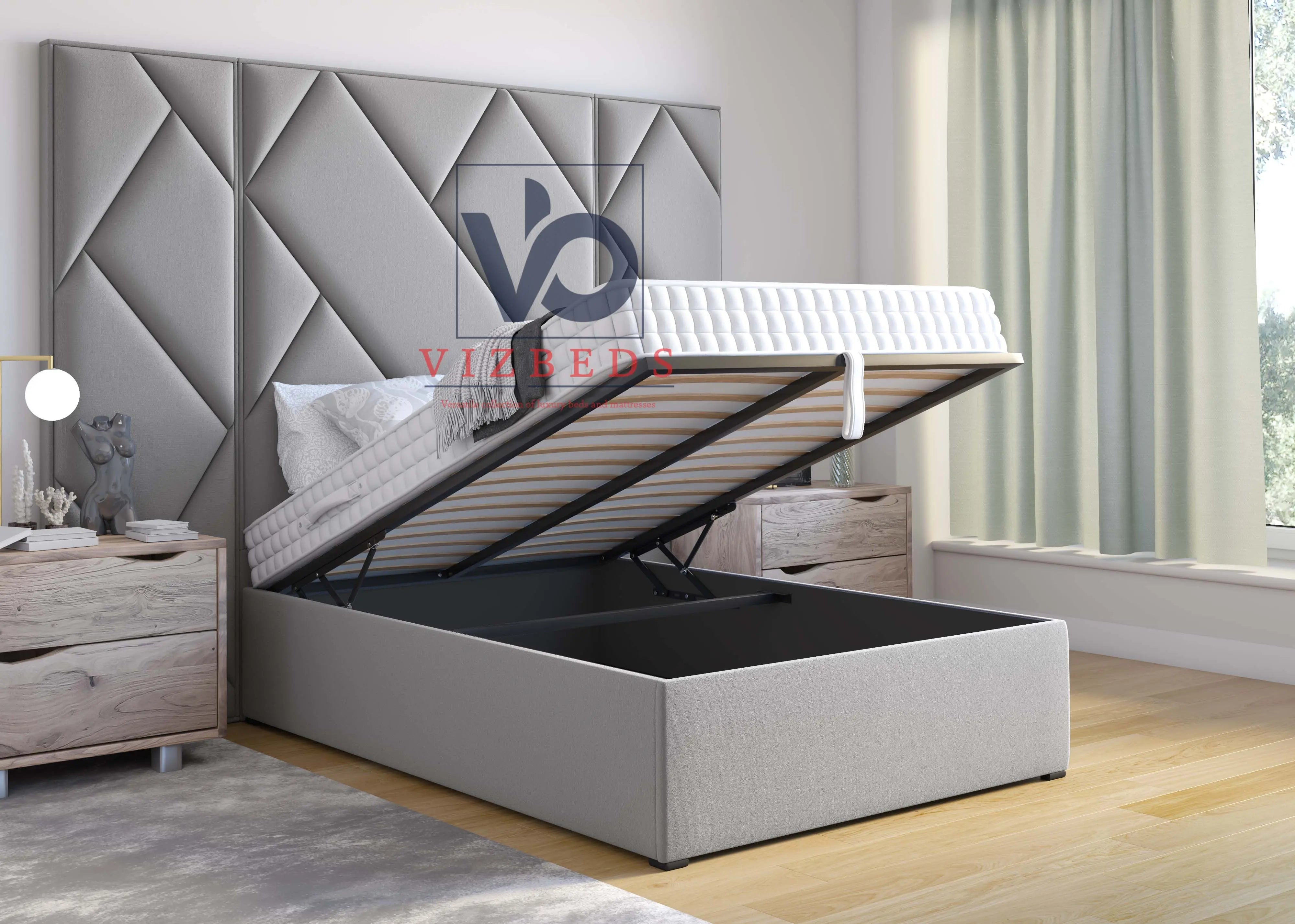 Tsuen Luxury Bed With Extended Headboard