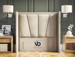 Signia Winged Storage Ottoman Divan Bed With Luxury Headboard Vizbeds