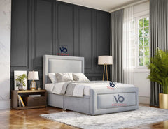 008 Queens Plus Storage Ottoman Bed + Free 54" Luxury Headboard Vizbeds