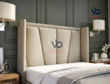 Signia Winged Storage Ottoman Divan Bed With Luxury Headboard Vizbeds