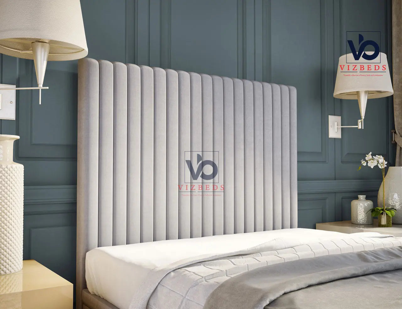 Luxury Alexis Ottoman Storage Divan Bed With Luxury Headboard