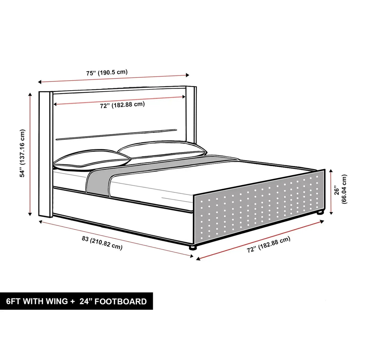 Animone Winged Divan Bed Set With Luxury Headboard Vizbeds