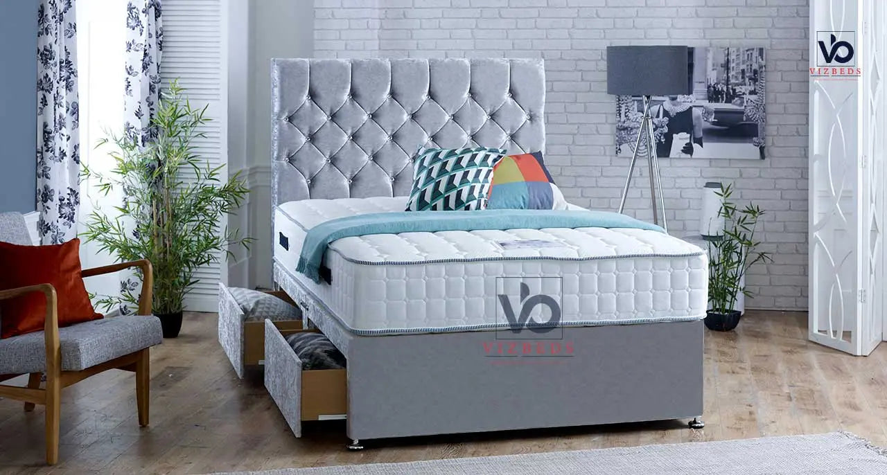 10- Divan Bed Set With Free 30" Sarah Headboard Vizbeds