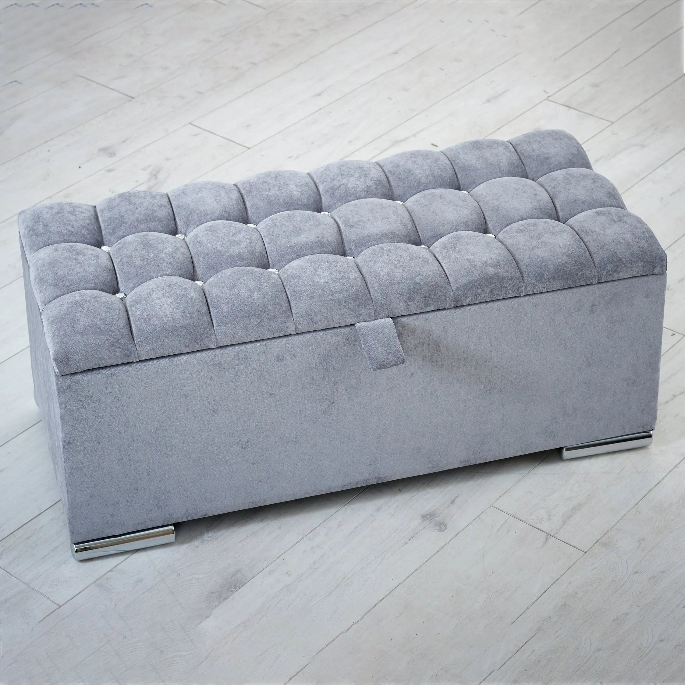Sandrox Cubed Upholstered Ottoman Box